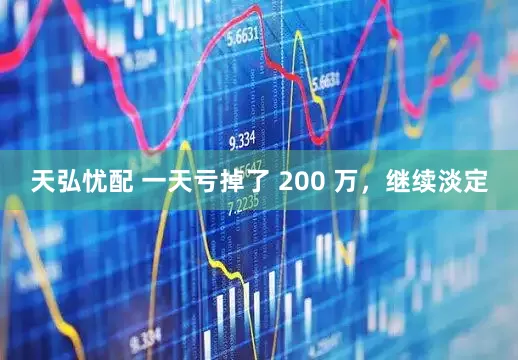 天弘忧配 一天亏掉了 200 万，继续淡定